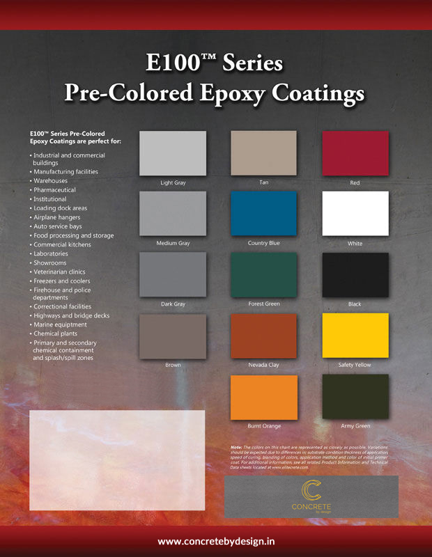 Pre-colored Epoxy Coatings